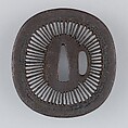 Sword Guard (Tsuba), Iron, silver, copper, Japanese