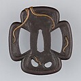 Sword Guard (Tsuba), Iron, copper, Japanese