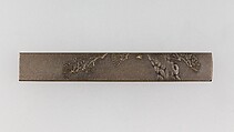 Knife Handle (Kozuka), Copper-silver alloy (shibuichi), gold, Japanese
