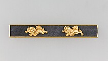 Knife Handle (Kozuka), Copper-gold alloy (shakudō), gold, Japanese