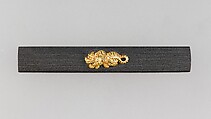 Knife Handle (Kozuka), Copper-gold alloy (shakudō), gold, Japanese