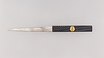 Knife Handle (Kozuka) with Blade, Steel, copper-gold alloy (shakudō), gold, Japanese