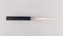 Knife Handle (Kozuka) with Blade, Steel, copper-gold alloy (shakudō), gold, Japanese
