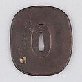 Sword Guard (Tsuba), Iron, gold, silver, copper, Japanese