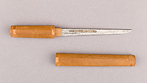Knife Blade (Kozuka), Steel, wood, gold, Japanese