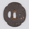 Sword Guard (Tsuba), Iron, gold, silver, copper, Japanese