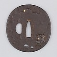Sword Guard (Tsuba), Iron, gold, copper, Japanese