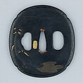 Sword Guard (Tsuba), Copper-gold alloy (shakudō), gold, silver, copper-silver alloy (shibuichi), copper, Japanese