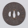 Sword Guard (Tsuba), Iron, copper, Japanese