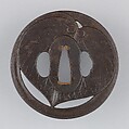 Sword Guard (Tsuba), Iron, copper, Japanese