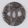 Sword Guard (Tsuba), Iron, copper, Japanese