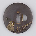 Sword Guard (Tsuba), Iron, gold, silver, copper, Japanese