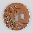 Sword Guard (Tsuba), Copper, silver, gold, copper-gold alloy (shakudō), Japanese