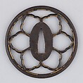 Sword Guard (Tsuba), Iron, gold, copper, Japanese
