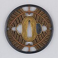 Sword Guard (Tsuba), Copper alloy (sentoku), copper, copper-gold alloy (shakudō), Japanese