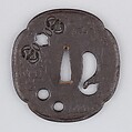 Sword Guard (Tsuba), Iron, copper, Japanese