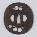Sword Guard (Tsuba), Iron, copper, Japanese
