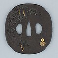 Sword Guard (Tsuba), Iron, gold, silver, copper, Japanese
