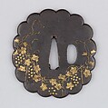 Sword Guard (Tsuba), Iron, gold, copper, Japanese