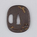Sword Guard (Tsuba), Iron, gold, silver, copper, Japanese
