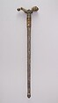 Crutch Dagger (Zafar Takieh, "Cushion of Victory") with Sheath, Steel, silver, gold, jade, ruby, turquoise, emerald, Indian, Mughal