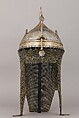 Helmet, Steel, gold, brass, Indian; bowl, probably Turkish