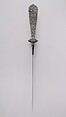 Dagger (Katar), Steel, Indian, Thanjavur; blade, European