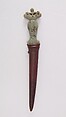 Dagger with Sheath, Steel, jade, leather, wood, Hilt, Indian, Mughal; Indian