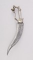 Dagger (Bichuwa), Steel, brass, silver, Indian, Thanjavur
