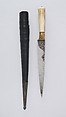 Dagger (Kard) with Sheath, Steel, ivory, gold, wood, leather, iron, Persian, Qajar
