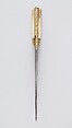 Dagger (Kard) with Sheath, Steel, ivory, gold, wood, leather, iron, Persian, Qajar