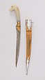 Knife (Kard) with Sheath, Steel, nephrite, silver, gold, ruby, velvet, wood, Indian, Mughal