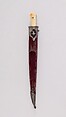 Pair of Knives with Sheath, Steel, silver, ivory, velvet, wood, Indian