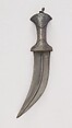 Dagger (Jambiya), Steel, silver, Indian
