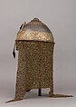 Helmet, Steel, brass, gold, Indian