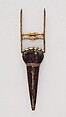 Dagger (Katar) with Sheath, Steel, gold, wood, velvet, Indian