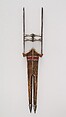 Dagger (Katar) with Sheath, Steel, silk, wood, Indian