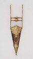 Dagger (Katar) with Sheath, Steel, gold, wood, velvet, Indian