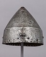Helmet, Steel, iron, copper alloy, gold, Egyptian or Syrian