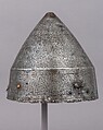 Helmet, Steel, iron, copper alloy, gold, Egyptian or Syrian