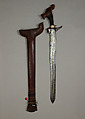 Kris with Sheath, Steel, wood, cane (rattan), Philippine, Moro