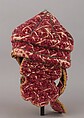 Helmet, Textile (velvet, silk), Central Indian