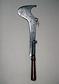 Sacrificial Axe, Steel, brass, wood, Indian or Nepalese