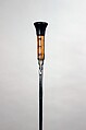 Sword Cane with Scabbard, Steel, ivory, horn, lacquer, hilt, scabbard, Indian; blade, European