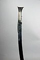 Sword (Yatagan) with Scabbard, Steel, silver, wood, lacquer, Turkish