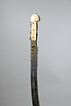 Sword (Yatagan) with Scabbard, Steel, silver, ivory, copper, coral, Turkish