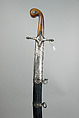Sword (Kilij) and Scabbard with Baldric, Steel, silver, wood, horn, leather, gold, silk, Turkish