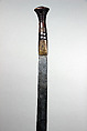 Sword (Dha), Wood, brass, Burmese