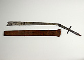 Sword (Parang Pandit) with Scabbard, Steel, wood, brass, silver, cane, Dyak