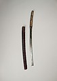 Sword (Dha) with Scabbard, Silver, copper, shark skin, brass, wood, Burmese